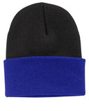 Port Company Beanie Custom Embroidered CP90 royal black