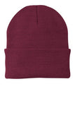 Port Company Beanie Custom Embroidered CP90 Maroon