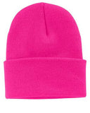 Port Company Beanie Custom Embroidered CP90 neon pink