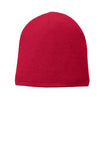 Port Company Fleece Lined Beanie Custom Embroidered CP91L red