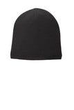 Port Company Fleece Lined Beanie Custom Embroidered CP91L Black
