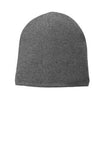 Port Company Fleece Lined Beanie Custom Embroidered CP91L Grey