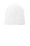 Port Company Fleece Lined Beanie Custom Embroidered CP91L White