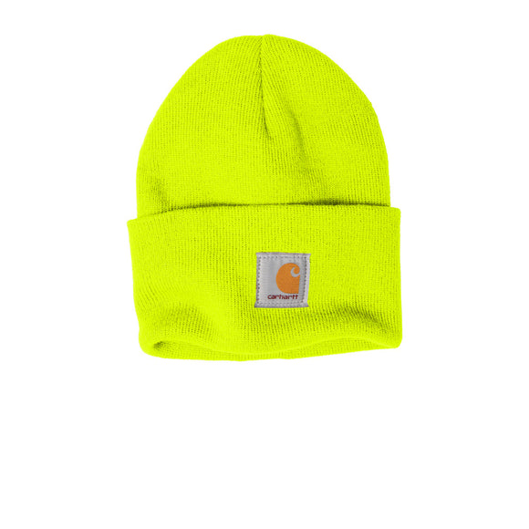 Andes Carharrt Acrylic Watch Beanie Custom Embroidered CTA18 Bright lime