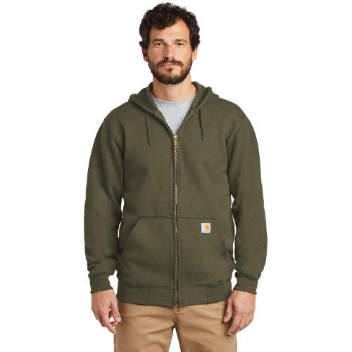 Carhartt midweight zip shop front hooded sweatshirt