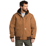 Carhartt Quilted Flannel Jacket Carharrt brownCustom Embroidered CTSJ140