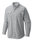 Columbia Bahama II Long Sleeve Shirt Custom Embroidered 101162 Grey