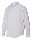 Columbia Tamiami II Long Sleeve Shirt Custom Embroidered 128606 Grey