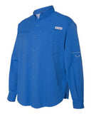 Columbia Tamiami II Long Sleeve Shirt Custom Embroidered 128606 Vivid Blue