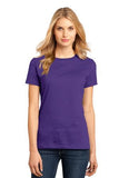 District Made Ladies Crew T Shirt Purple Custom Embroidered DM104L