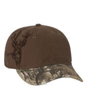 Dri DUCK 3D Buck Cap Custom Embroidered 3307 Brown Realtree Extra