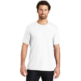 District Made Men Crew T Shirt White Custom Embroidered DT104