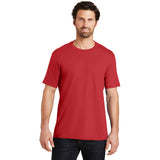District Made Men Crew T Shirt Red Custom Embroidered DT104