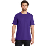 District Made Men Crew T Shirt Purple Custom Embroidered DT104