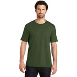 District Made Men Crew T Shirt Dark Green Custom Embroidered DT104