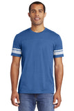 District Made Mens Game T Heathered Royal White Custom Embroidered DT376