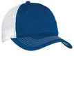 Custom Embroidered Royal and White Mesh Hat District DT607