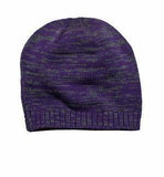 District Beanie Purple Charcoal Custom Embroidered DT620