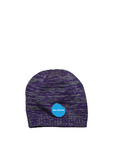 District Beanie Purple Charcoal Custom Embroidered DT620