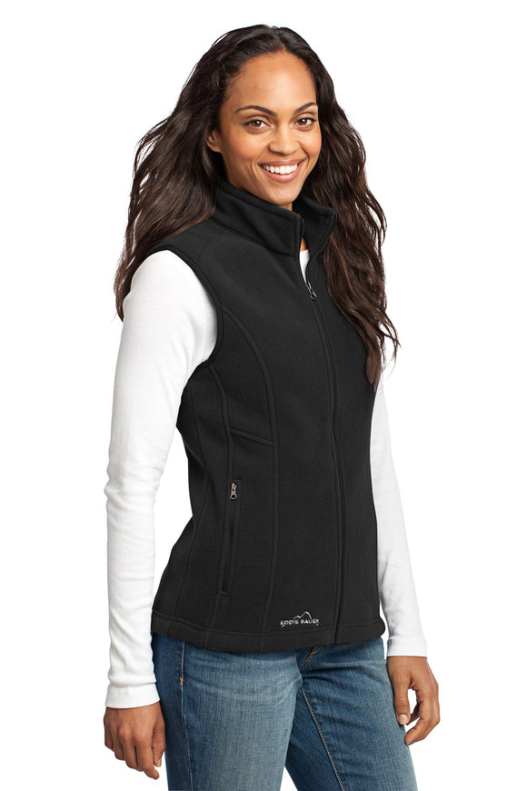 Eddie Bauer Ladies Fleece Vest Black Custom Embroidered EB205