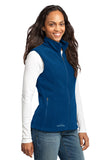 Eddie Bauer Ladies Fleece Vest Deep Sea Blue Custom Embroidered EB205