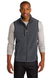 Port Authority Fleece Full Zip Vest Charcoal Heather Custom Embroidered F228