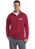 Sport Tek Quarter Zip Fleece Pullover Custom Embroidered F243 RED