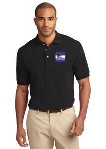 Port Authority Knit Polo Black Custom Embroidered K420