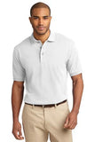 Port Authority Knit Polo White Custom Embroidered K420
