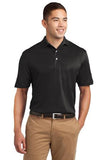 Sport Tek Dri Mesh Polo Black Custom Embroidered K469