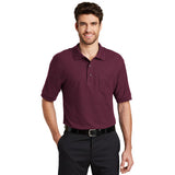 Port Authority Polo With Pocket Burgundy Custom Embroidered K500p