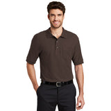Port Authority Polo With Pocket Coffee Bean Custom Embroidered K500p