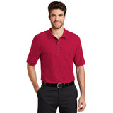 Port Authority Polo With Pocket Red Custom Embroidered K500p