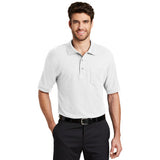 Port Authority Polo With Pocket White Custom Embroidered K500p