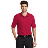 Port Authority Silk Polo Red Custom Embroidered K500
