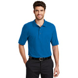 Port Authority Silk Polo Strong Blue Custom Embroidered K500