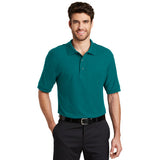 Port Authority Silk Polo Teal Green Custom Embroidered K500