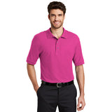 Port Authority Silk Polo Tropical Pink Custom Embroidered K500