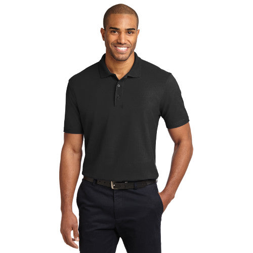 Custom Embroidered Polo Shirt Mens Black Port Authority K510