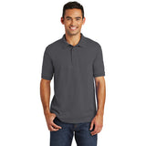 Port Company Polo Dark Grey Custom Embroidered KP55