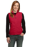 Port Authority Ladies Fleece Vest Red Custom Embroidered L219