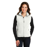 Port Authority Ladies Fleece Vest White Custom Embroidered L219