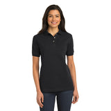 Port Authority Ladies Knit Polo Black Custom Embroidered L420