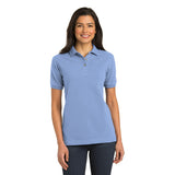 Port Authority Ladies Knit Polo Light Blue Custom Embroidered L420