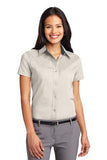 Port Authority Ladies Button Up Polo Grey Custom Embroidered L508