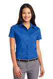 Port Authority Ladies Button Up Polo Custom Embroidered L508 royal
