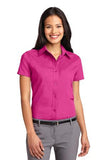Port Authority Ladies Button Up Polo Pink Custom Embroidered L508