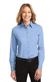 Port Authority Ladies Long Sleeve Button Up Light Blue Custom Embroidered L608