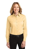 Port Authority Ladies Long Sleeve Button Up Yellow Custom Embroidered L608