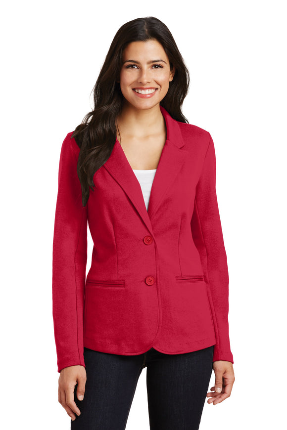 Port Authority Knit Blazer Red Custom Embroidered LM2000